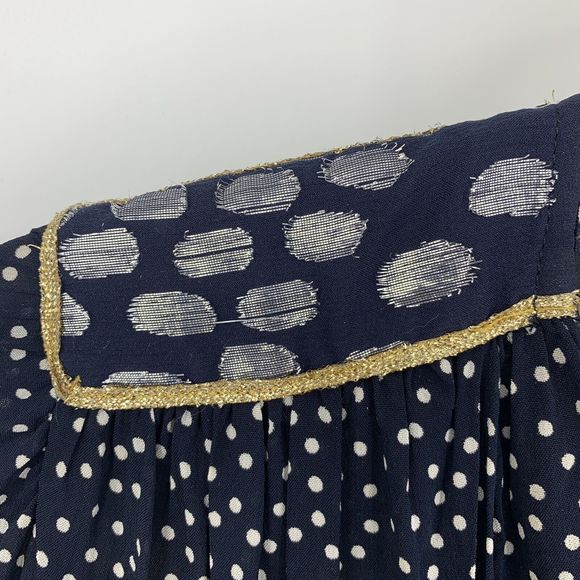 Sandro 2 Long Sleeve V Neck Mini Dress Pockets Polka Dot Medium Roll Sleeve - Picture 6 of 16